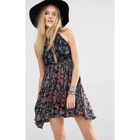Free People Dresses & Skirts - Free People Intimately Wildest Dreams Dress with Split Front Multicolor Floral W